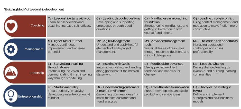 Topics - Leadership development - Building blocks of leadership development